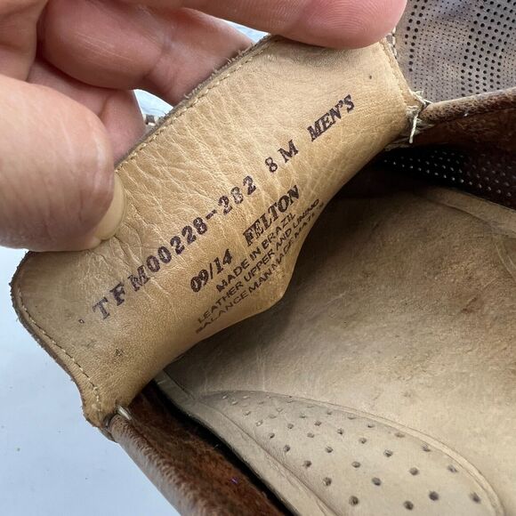 Tommy Bahama Felton Loafer Mens 8 Brown Leather Perforated Slip On Round Toe * - Picture 8 of 12